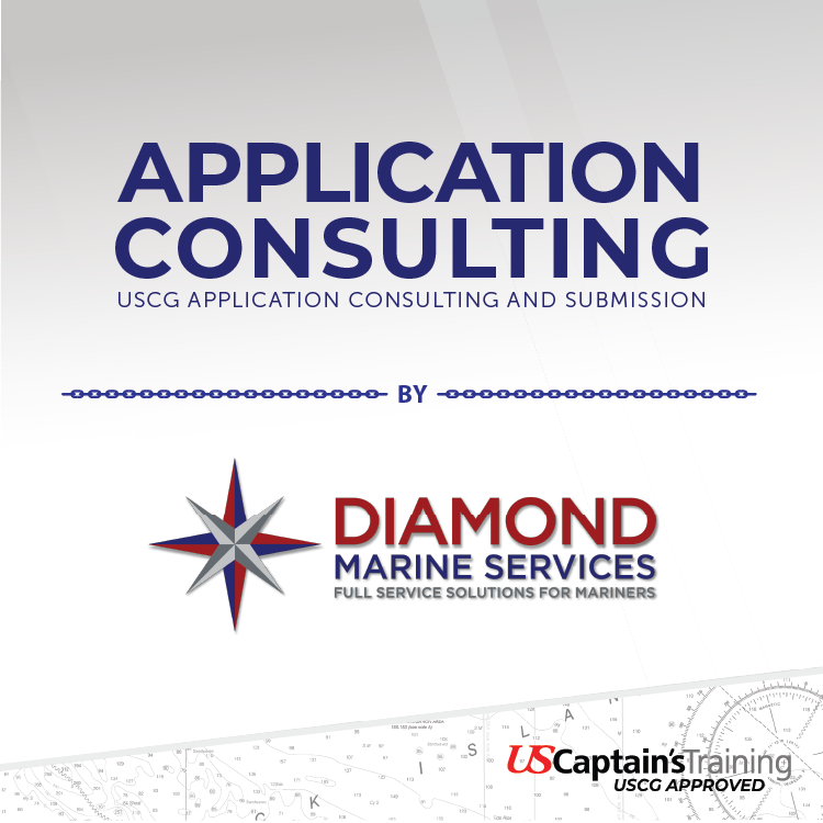 USCG application consulting session at Diamond Marine Services with maritime credential documents and expert guidance.