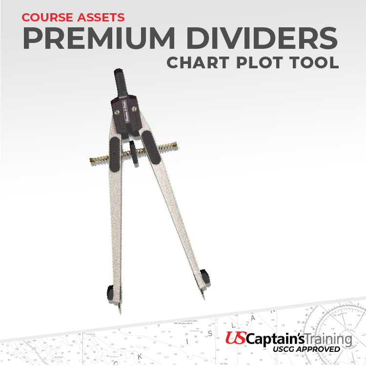 Divider chart plot tool for USCG captain’s license course navigation training
